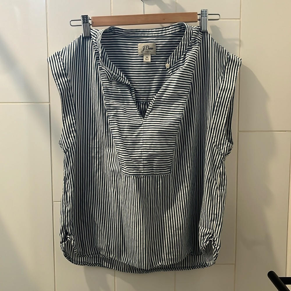 I.Crew sleeveless cotton oxford